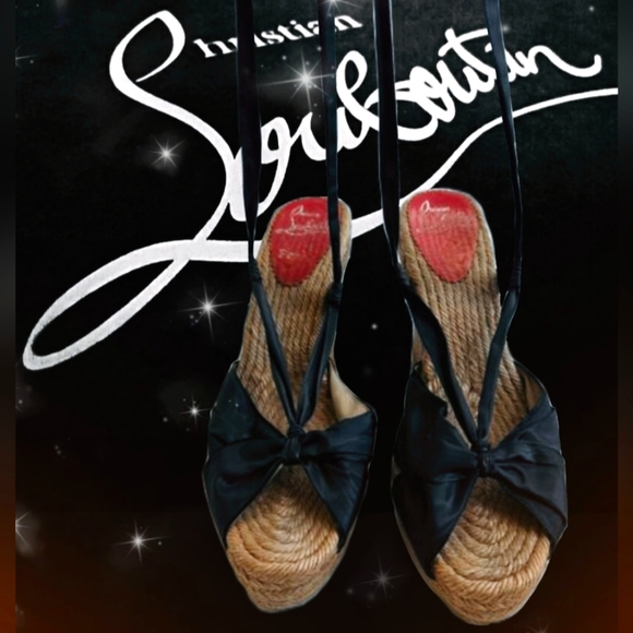 ⭐️Sz36 Christian Louboutin Espadrille Wrap Sandals with COA